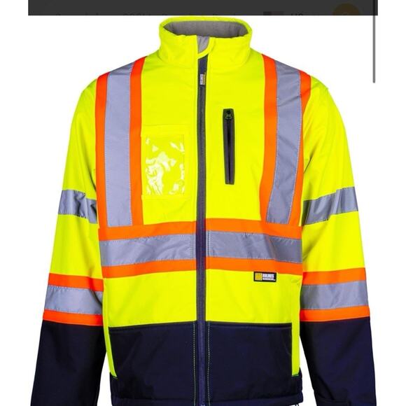 Hi-Vis Yellow Softshell Jacket - Waterproof and Breathable Holmes 2XL - Picture 1 of 2